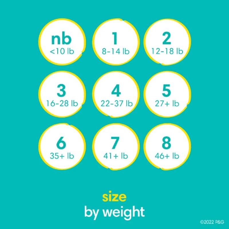 pampers size chart