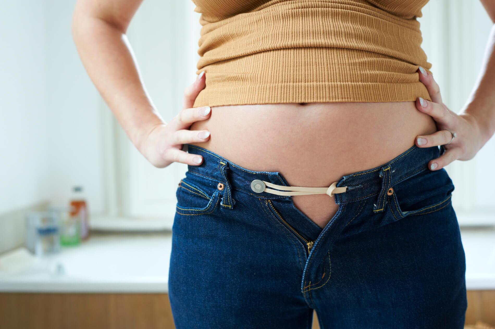 Magic' maternity jeans can GROW up to three sizes to fit baby bump